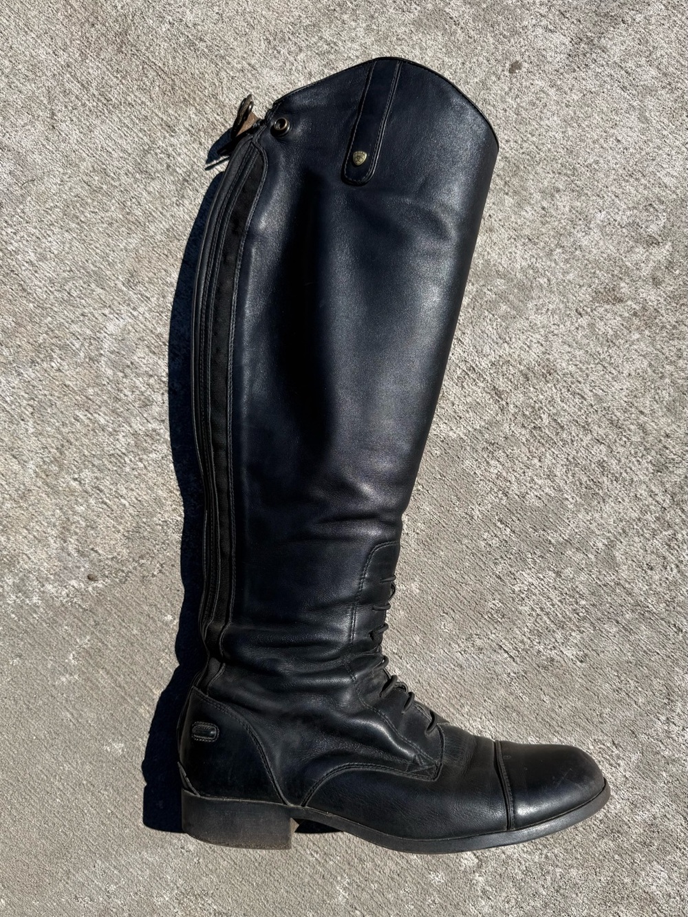 Ariat Black Tall Leather Riding Boots